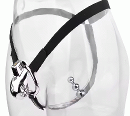 男性用/ステンレス製貞操帯(+ベルト+アナルプラグ)