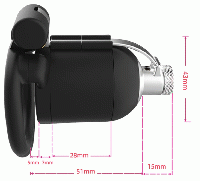 ステンレス製尿道プラグ付き■Resin/トゲ付き貞操帯■