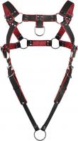 何通りも楽しめる!メンズ・ボディーハーネス■赤黒コンビ