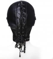 合皮製■全頭マスク/ギャグ付き