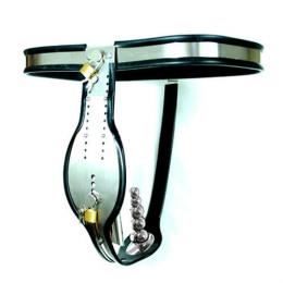 ステンレス製/男性用・貞操帯ベルト■ディルド付き