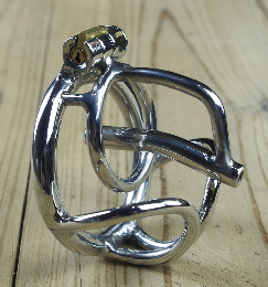 ステンレス製/男性用・尿道貞操帯■陰嚢スプリッター付