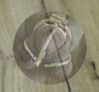 ステンレス製/男性用・尿道貞操帯■陰嚢スプリッター付