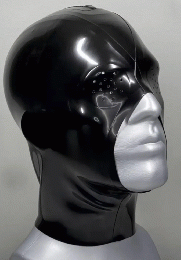 ラテックス製/全頭マスク■目元メッシュ・口元オープン