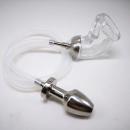 シリコン製・男性用貞操帯付きアナルプラグ