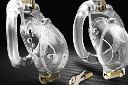 2ロック・開閉型貞操帯/PC製■NK