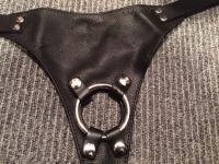 本革製/男性用ハーネス■ケージタイプ貞操帯用