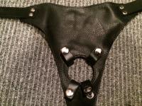 本革製/男性用ハーネス■ケージタイプ貞操帯用