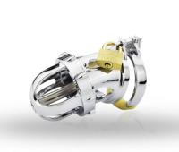 チタン製/尿道プラグ付き貞操帯