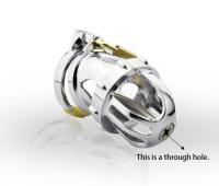 チタン製/尿道プラグ付き貞操帯