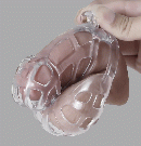 男性用貞操帯+ボールケージ■クリア