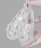 男性用貞操帯+ボールケージ■クリア