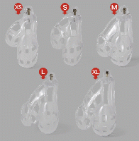 男性用貞操帯+ボールケージ■クリア