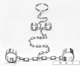 ステンレス・スチール製■首輪&手枷&足枷/ヘビー