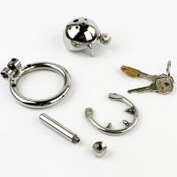 ステンレス製/尿道プラグ付き貞操帯■コンパクト・トゲ付きインナーリング■NK