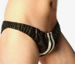 本革製■男性用ブリーフ/ライン