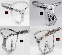 ステンレス製■女性用/貞操帯ベルト・ハーネス(ディルド・プラグ)■6種