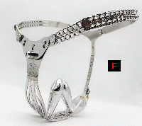 ステンレス製■女性用/貞操帯ベルト・ハーネス(ディルド・プラグ)■6種