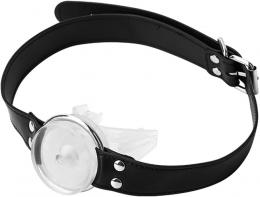 シリコン製/舌固定!マウスギャグ■透明タイプ