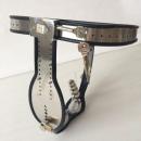 ステンレス製/男性用・貞操帯ベルト■排尿チューブ付き