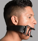 開口・リングギャグ/レッド・ブラック■ワイドベルト