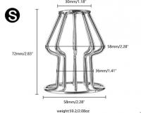 ステンレス製アナルプラグ/ケージ■大きさ3種