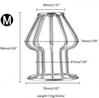 ステンレス製アナルプラグ/ケージ■大きさ3種