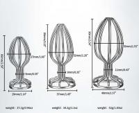 ステンレス製アナルプラグ/ケージⅡ■大きさ3種