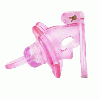 男性用貞操帯■クリア・ピンク■ABDL