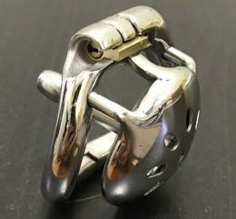 ステンレス製/尿道プラグ付き貞操帯■ポケットサイズ