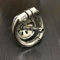 ステンレス製/尿道プラグ付き貞操帯■ポケットサイズ