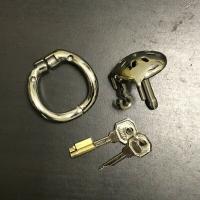 ステンレス製/尿道プラグ付き貞操帯■ポケットサイズ