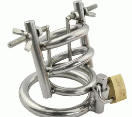 尿道拡張バー付き/リング貞操帯