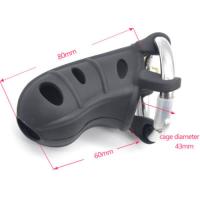 シリコン製/男性用貞操帯(ステンレスリング)