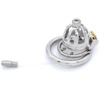 ステンレス製/貞操帯(+トゲリング・尿道プラグ)■XSケージ■NK