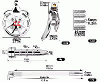 ステンレス製■スパイク付き/男性用貞操帯■尿道プラグ(二種)