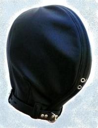 本革製・全頭マスク■鼻の穴×4オープン