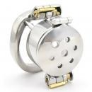 ステンレス製/2ロック貞操帯(+尿道プラグ)■ポケットサイズ■NK