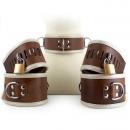 本皮製/首輪・手枷・足枷セット■医療拘束スタイル