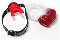 シリコン製/男性用貞操帯付きマウスギャグ