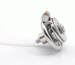 ステンレス製/シリコンプラグ付き男性用貞操帯■negative■