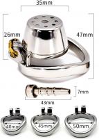 ステンレス製/貞操帯+尿道プラグ■ボウル■NK