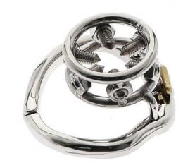 ステンレス製/男性用・スパイク(トゲ)リング■貞操帯タイプ