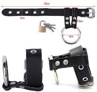 コックリング・ハーネス/レザー&メタル