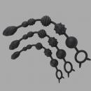 シリコン製/アナルビーズ■イレギュラー■3サイズ