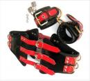 コルセット・ハーネス&手枷★赤黒コンビ
