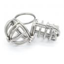 ステンレス製/ボールケージ付き・ショートストレートケージ貞操帯