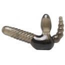 ラバー製/ダブルディルド/アナルディルド付き■全長15.2cm