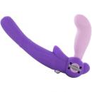 シリコン製/バイブレーション・ダブルディルド■角度調整機能付き