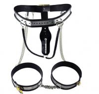 ステンレス製/女性用貞操帯&腿バンド